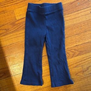 Hanna Andersson Navy Ribbed Flare Leggings